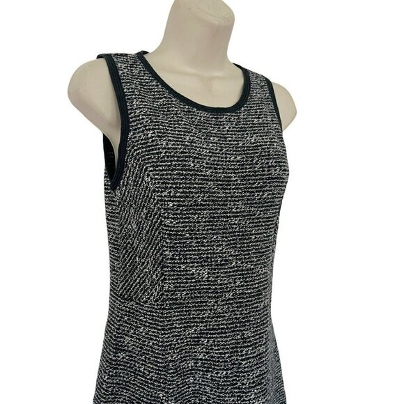 J. Crew Woman's Sz 4 Black Tweed Sleeveless Fit and Flare Dress - Picture 3 of 8